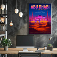 Abu Dhabi City of Vision Travel Poster
