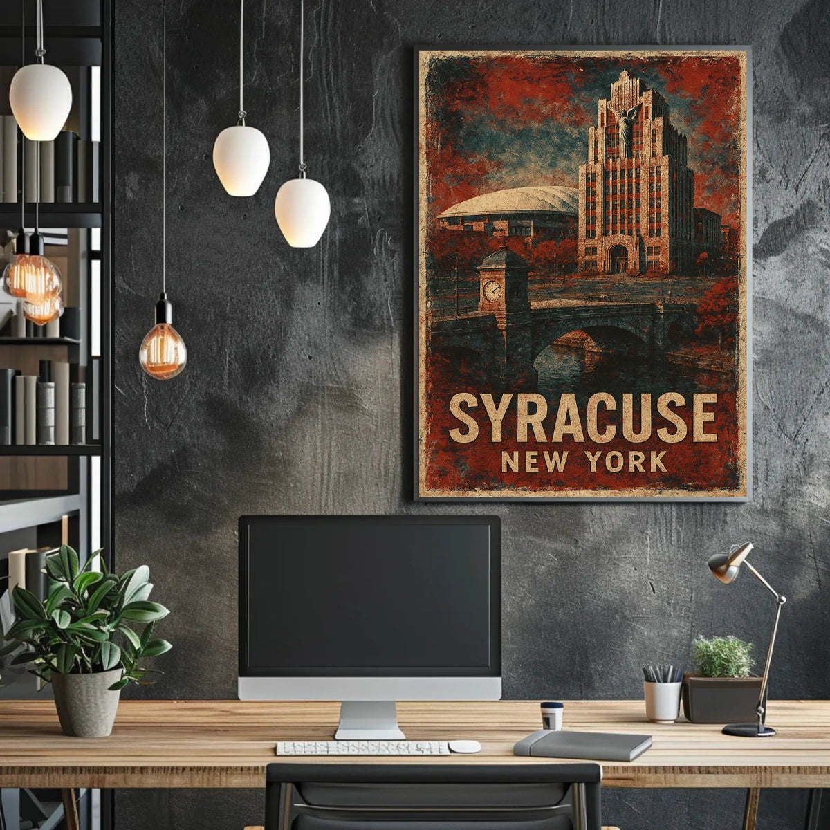 Syracuse, New York Architectural Poster