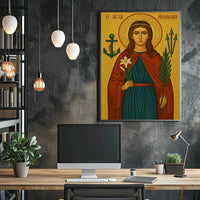 St. Philomena Byzantine Icon Traditional Style Poster
