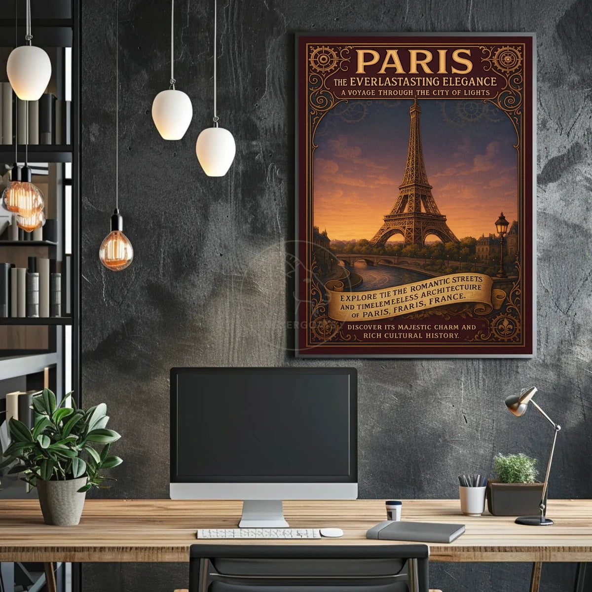 Parisian Elegance Vintage Travel Poster