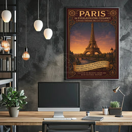 Parisian Elegance Vintage Travel Poster