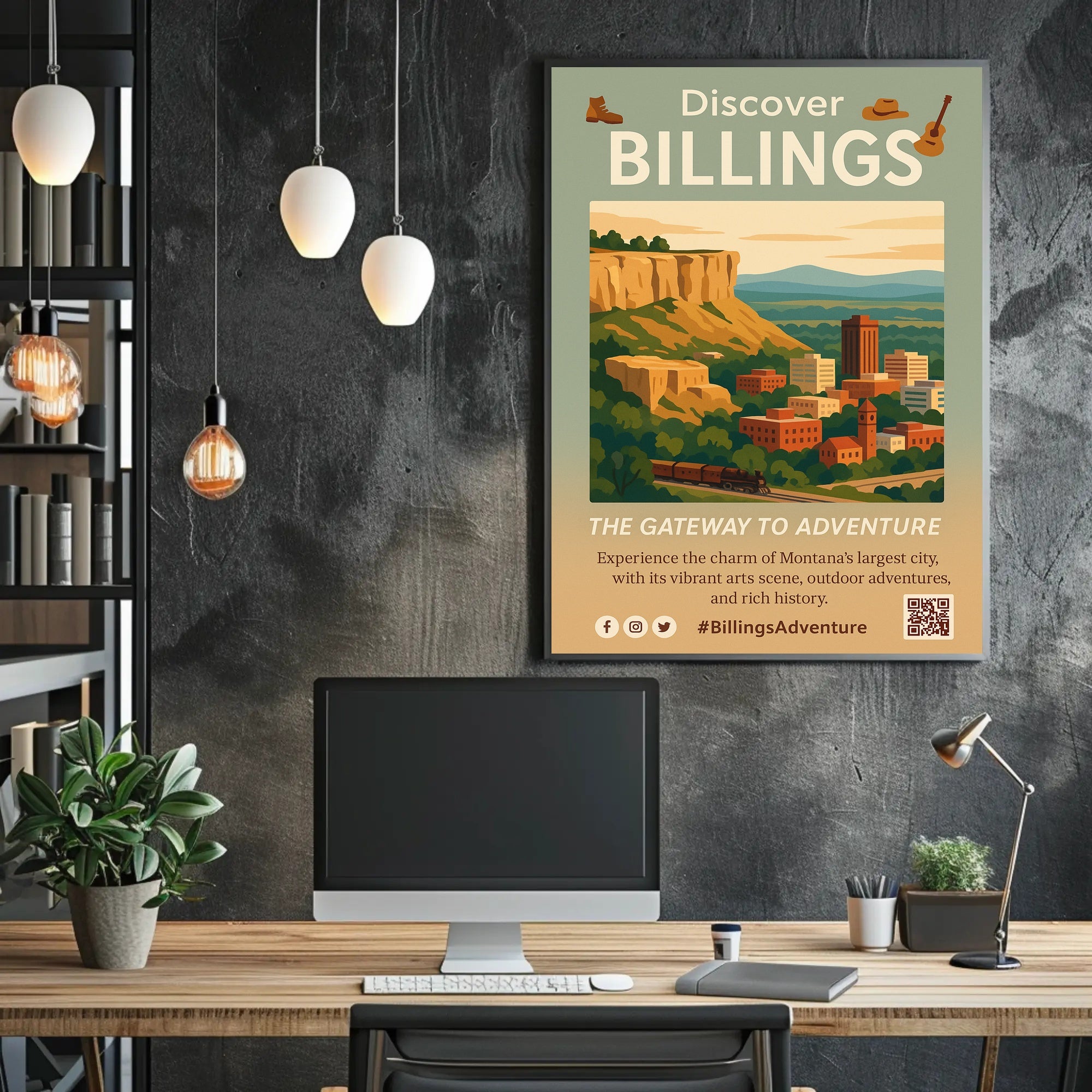 Billings Adventure Travel Poster PosterGoat