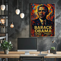 Barack Obama 44th President of the United States Glitch Hop Art Poster