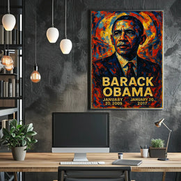 Barack Obama 44th President of the United States Glitch Hop Art Poster
