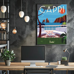 Capri Island Scenic Art Travel Poster PosterGoat