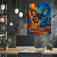 Papillon Mosaic Art Poster