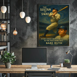 Vintage Baseball Icon Tribute: Sports Poster