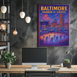 Baltimore Harbor of Lights Poster