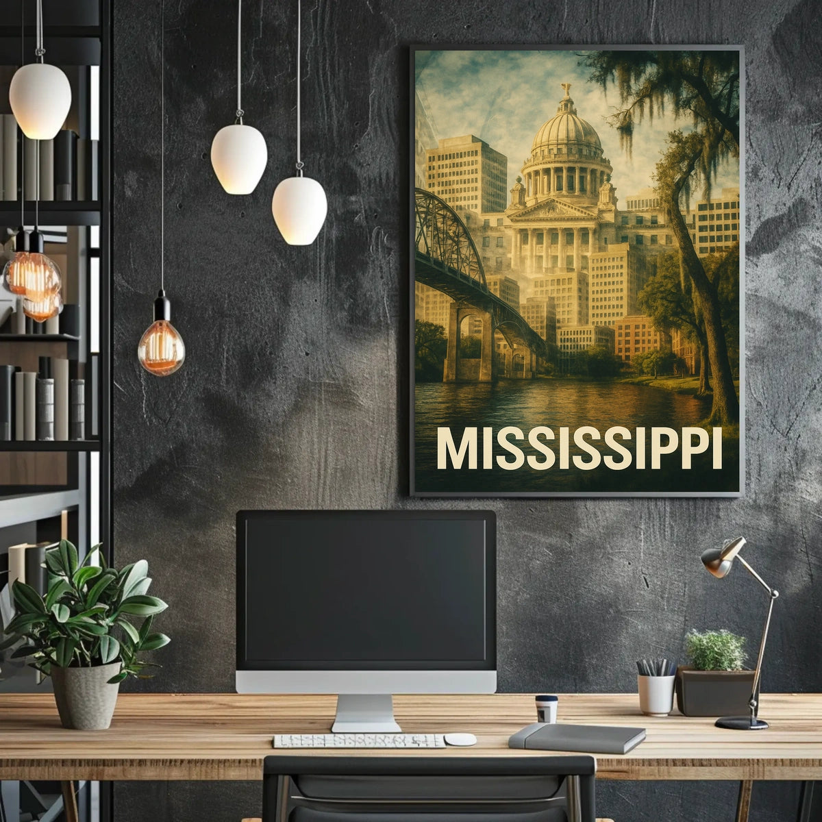 Mississippi State Capitol Poster