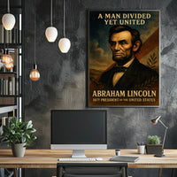 Abraham Lincoln Unity and Division Historical Presidential Poster