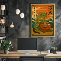 Frog Ramen Delight Poster