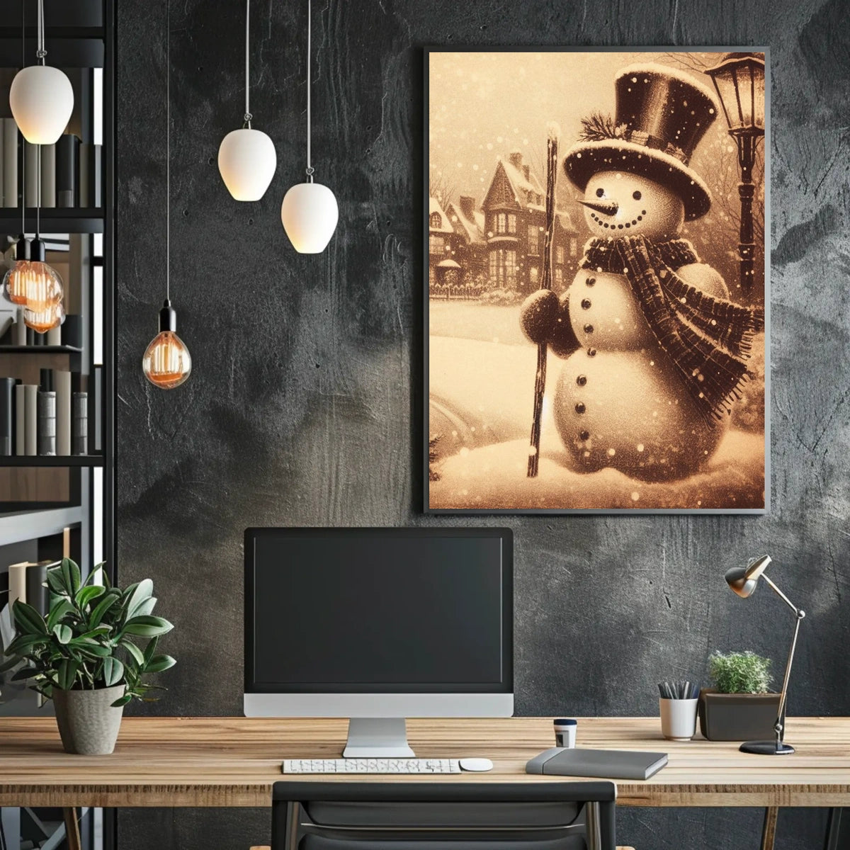 Winter Wonderland Snowman Poster