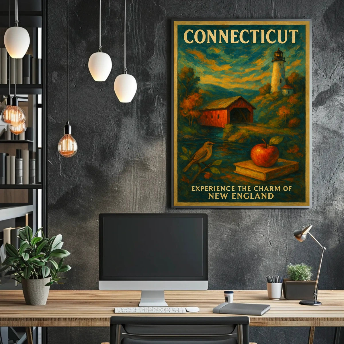 Connecticut Timeless Beauty Poster Elevates Coastal Decor