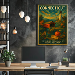Connecticut Timeless Beauty Poster Elevates Coastal Decor