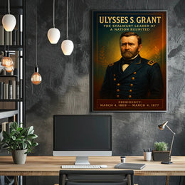 Ulysses S. Grant Vintage Presidential Poster Historical or Presidential Poster
