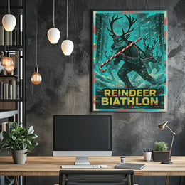 Reindeer Biathlon Poster