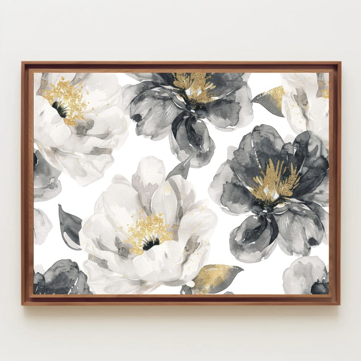 Monochrome Blooms Poster