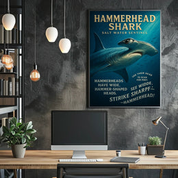Hammerhead Shark Salt Water Sentinel Poster