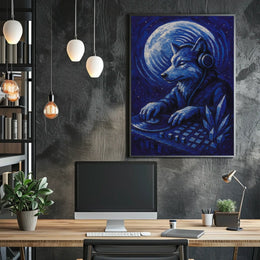 Dj Wolf Under The Moon Poster
