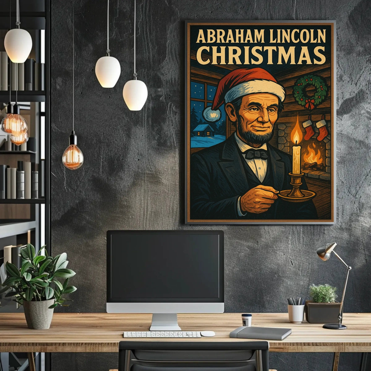 Abraham Lincoln Christmas Poster