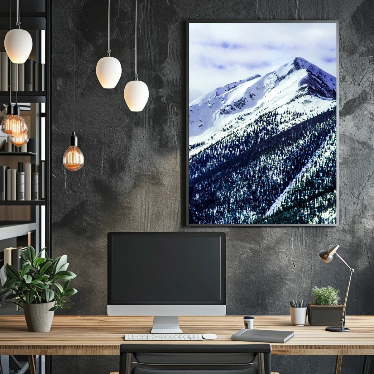 Majestic Snow-Capped Mountain Poster