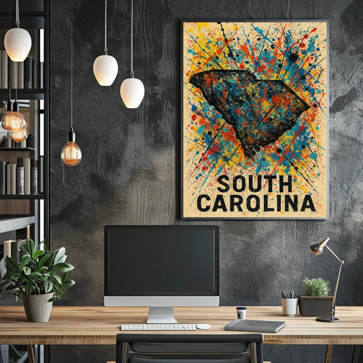 South Carolina Splash Poster