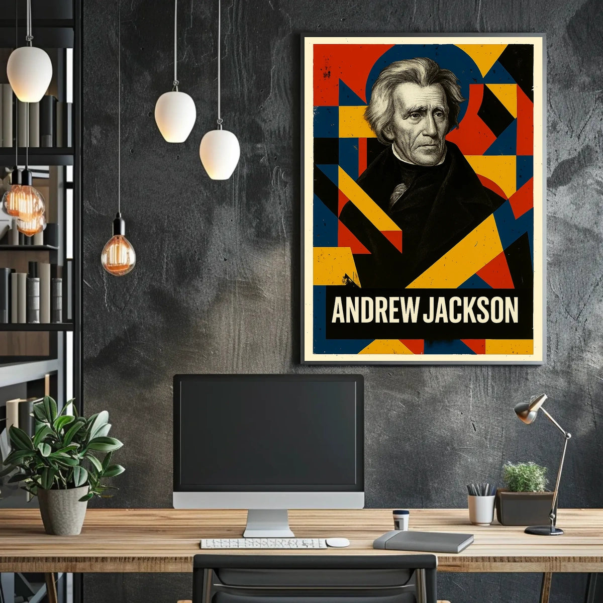 Andrew Jackson 7th President of the United States Abstract Pop Poster