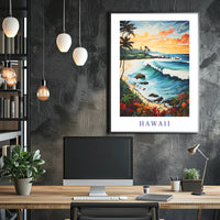 Hawaiian Tropical Paradise Travel Poster PosterGoat