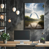 Gateway Arch Scenic Travel Poster Landscape Print