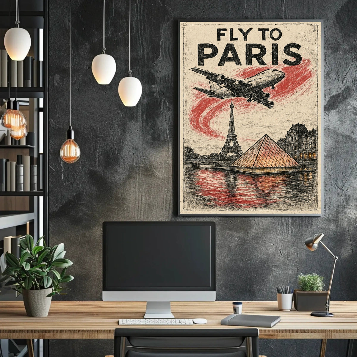 Fly To Paris Poster