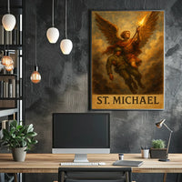 Saint Michael Archangel Spiritual Art Poster