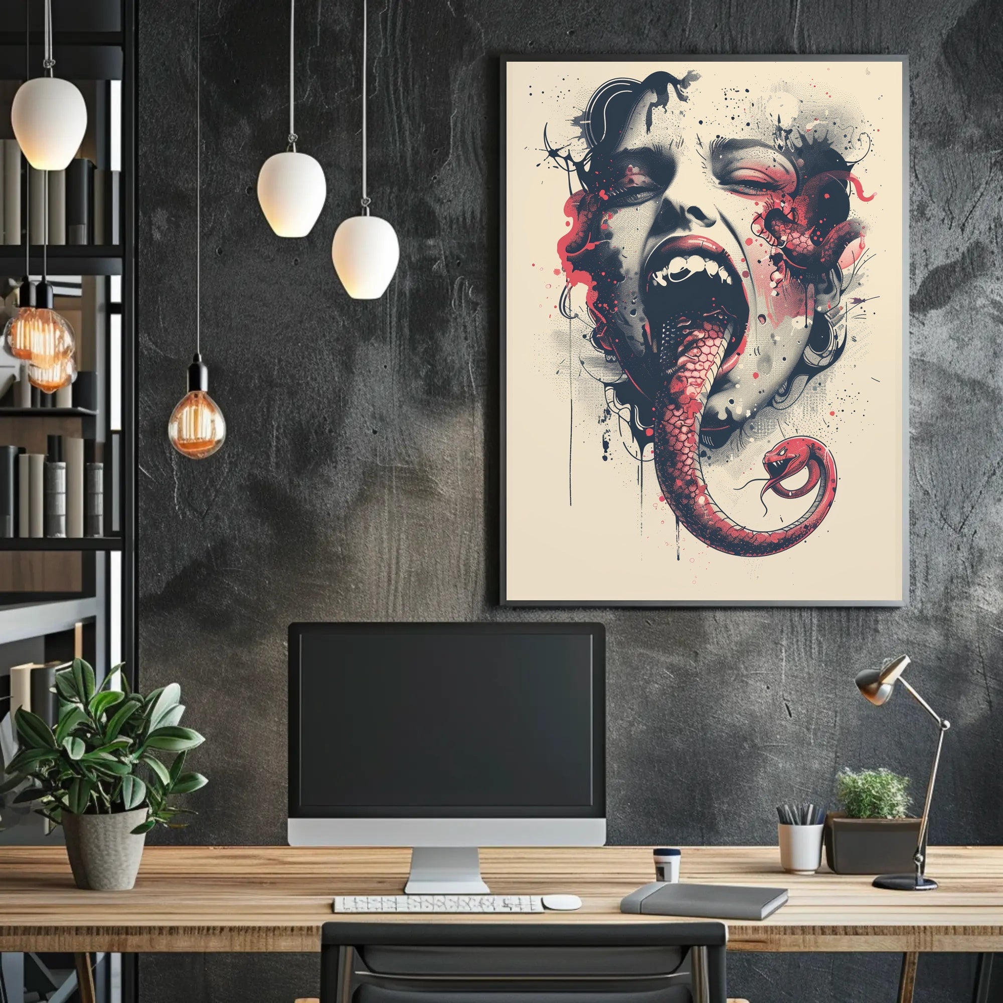 Serpent's Embrace Art Print Poster for Home Decor PosterGoat