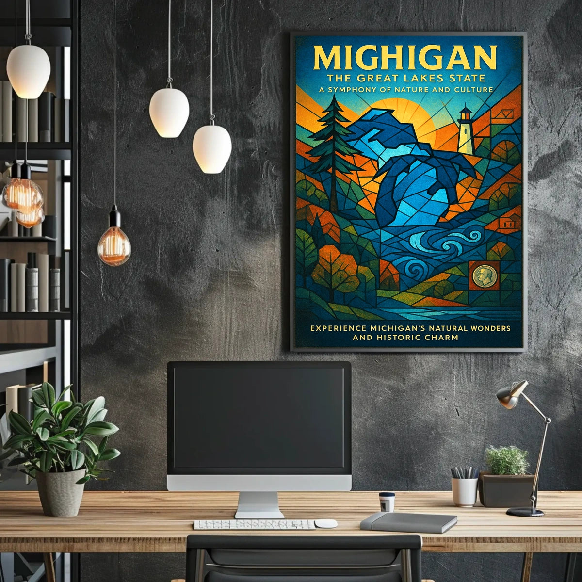 Michigan - The Great Lakes State Poster
