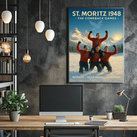 St. Moritz 1948 The Comeback Games Poster