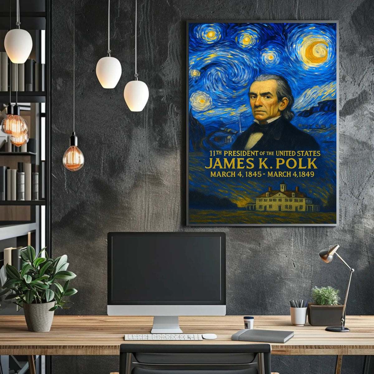 James K. Polk 11th President of the United States Presidential Masterpiece Series Poster