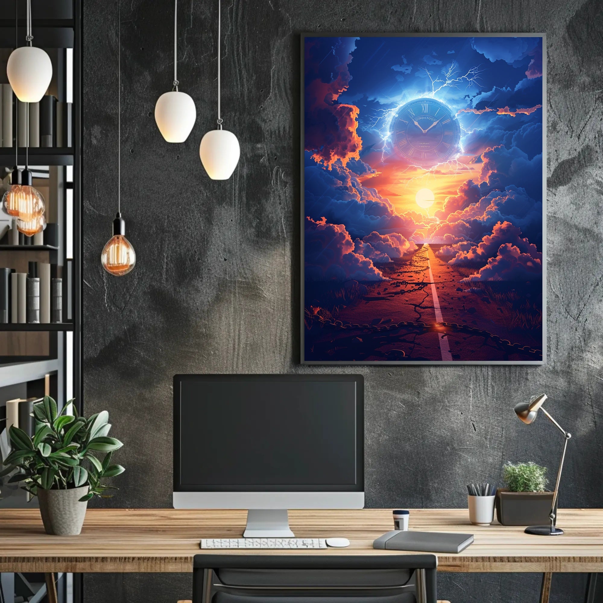 Surreal Time Travel Adventure in Futuristic Sci-Fi Poster PosterGoat