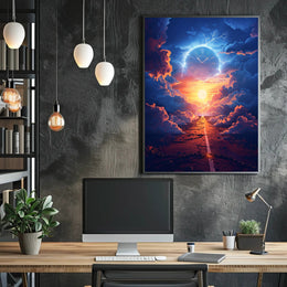 Surreal Time Travel Adventure in Futuristic Sci-Fi Poster PosterGoat
