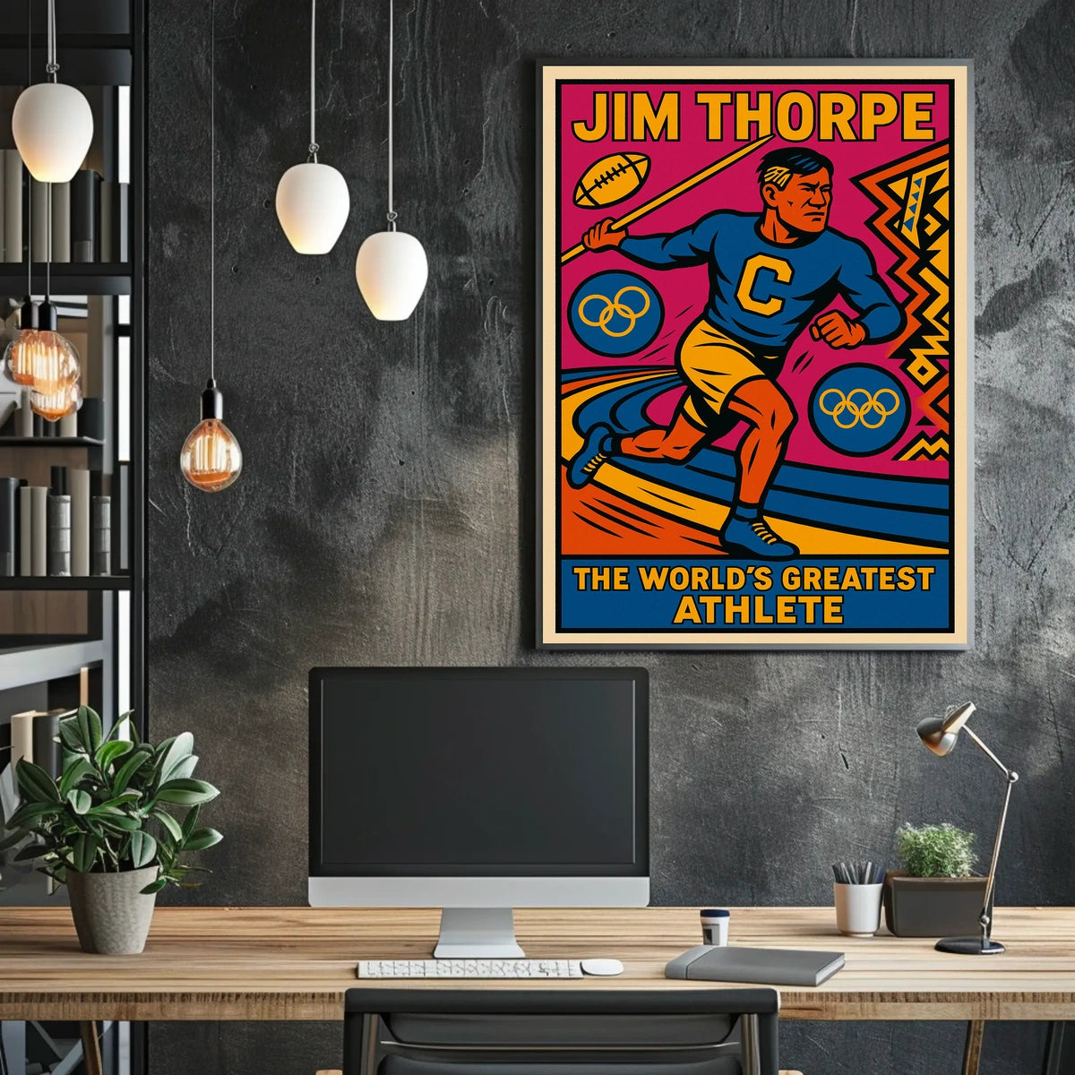 Jim Thorpe Legendary Athlete Poster