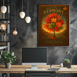Welcome to Vermont Wall Art Print