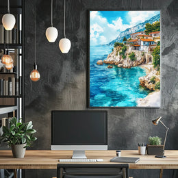 Albania Albanian Riviera Coastal View Poster