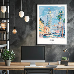 Pisa: A Vibrant Illustration Poster PosterGoat