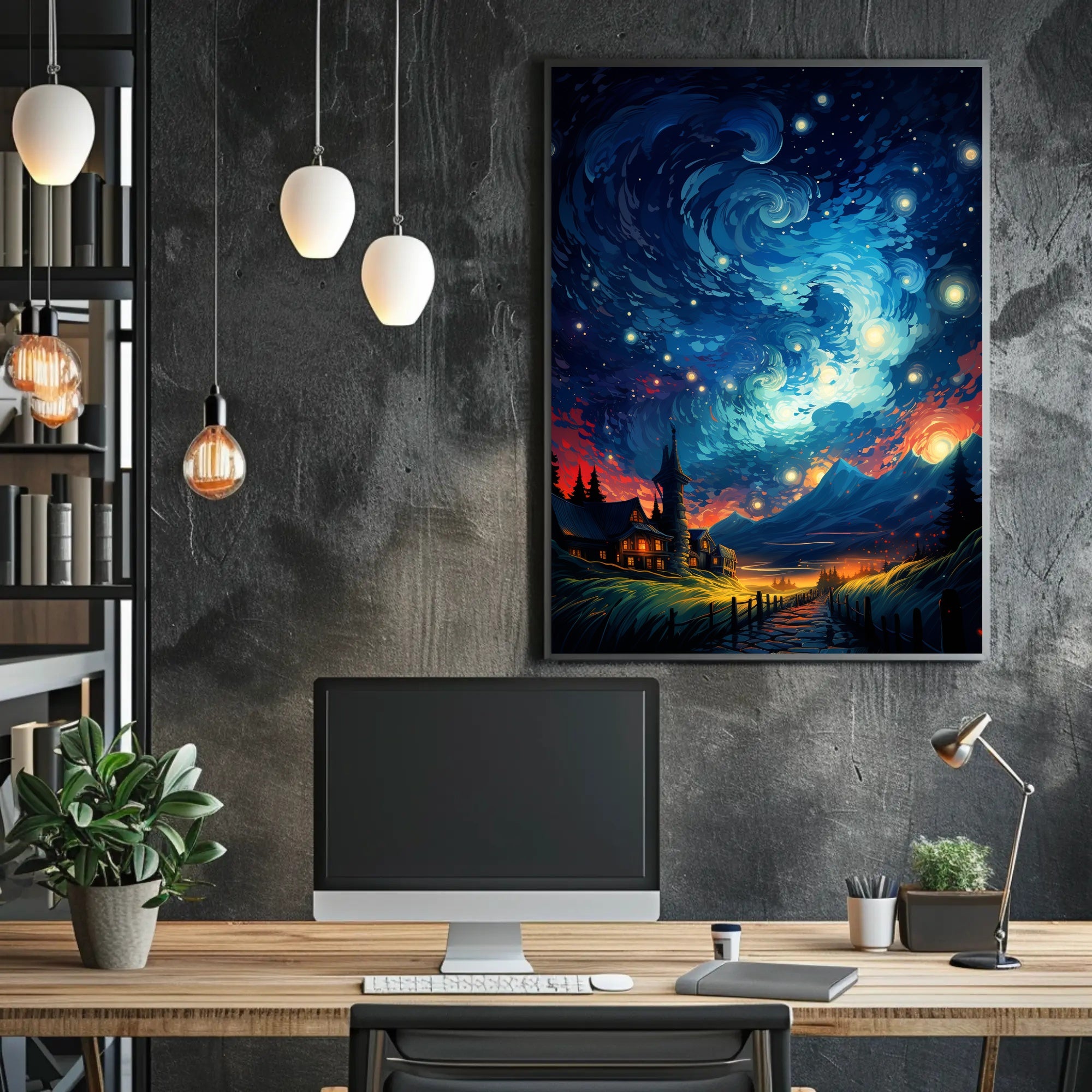 Starry Night Dreamscape Poster