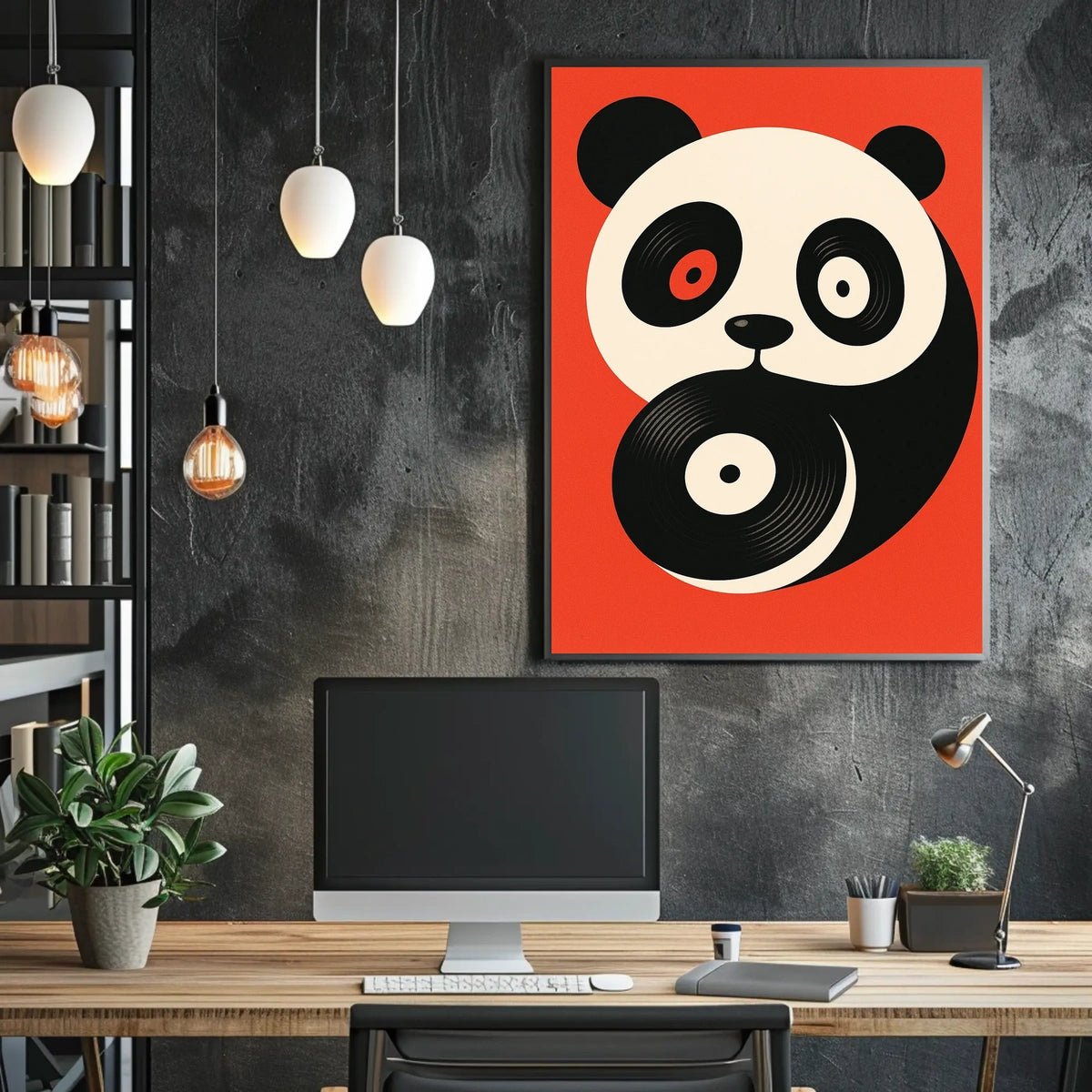Panda Vinyl Vibes Poster