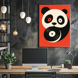 Panda Vinyl Vibes Poster
