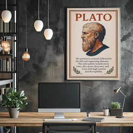 Plato Philosophical Icon Poster PosterGoat