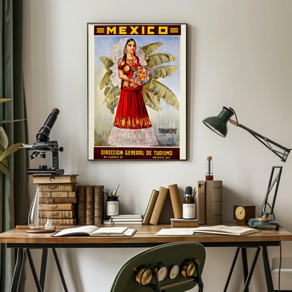 Mexico Turismo 1950 Poster