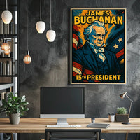 James Buchanan 15th President Poster Historical Wall Art