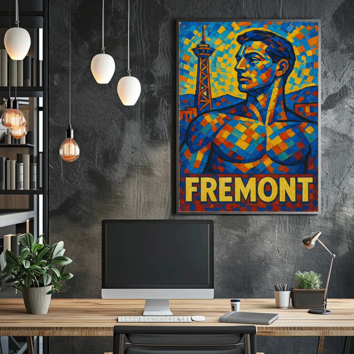 Fremont Mosaic Portrait Poster