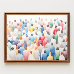 A Colorful Crowd Poster PosterGoat
