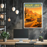 Desert Drift Route 66 Revival Poster